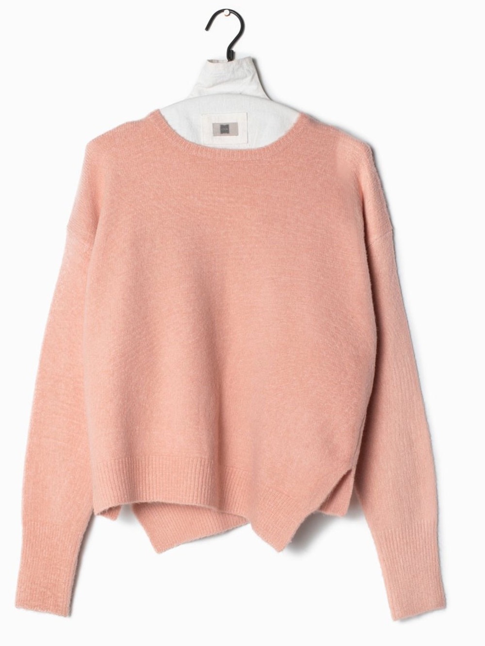 NWT Oversized Cozy Sweater Blush Pink Women’s One Size Asymmetrical Look By M